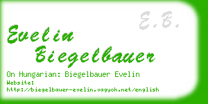 evelin biegelbauer business card